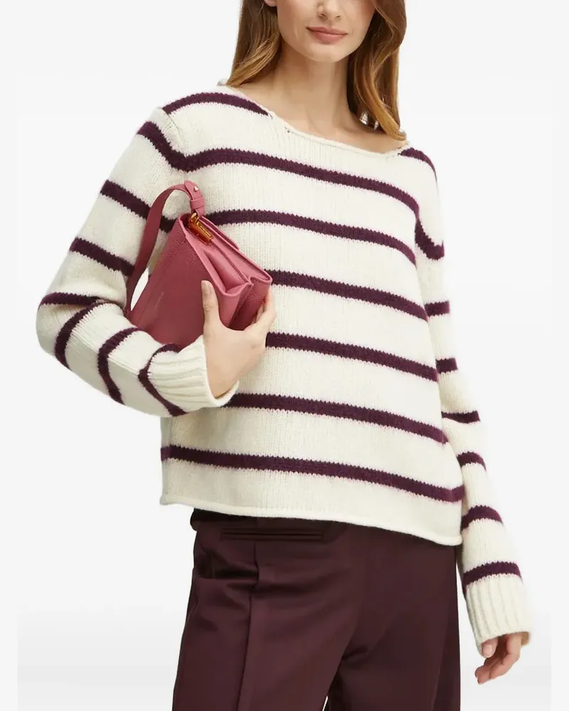 forte_forte Pullover mit U-Ausschnitt - Nude Nude