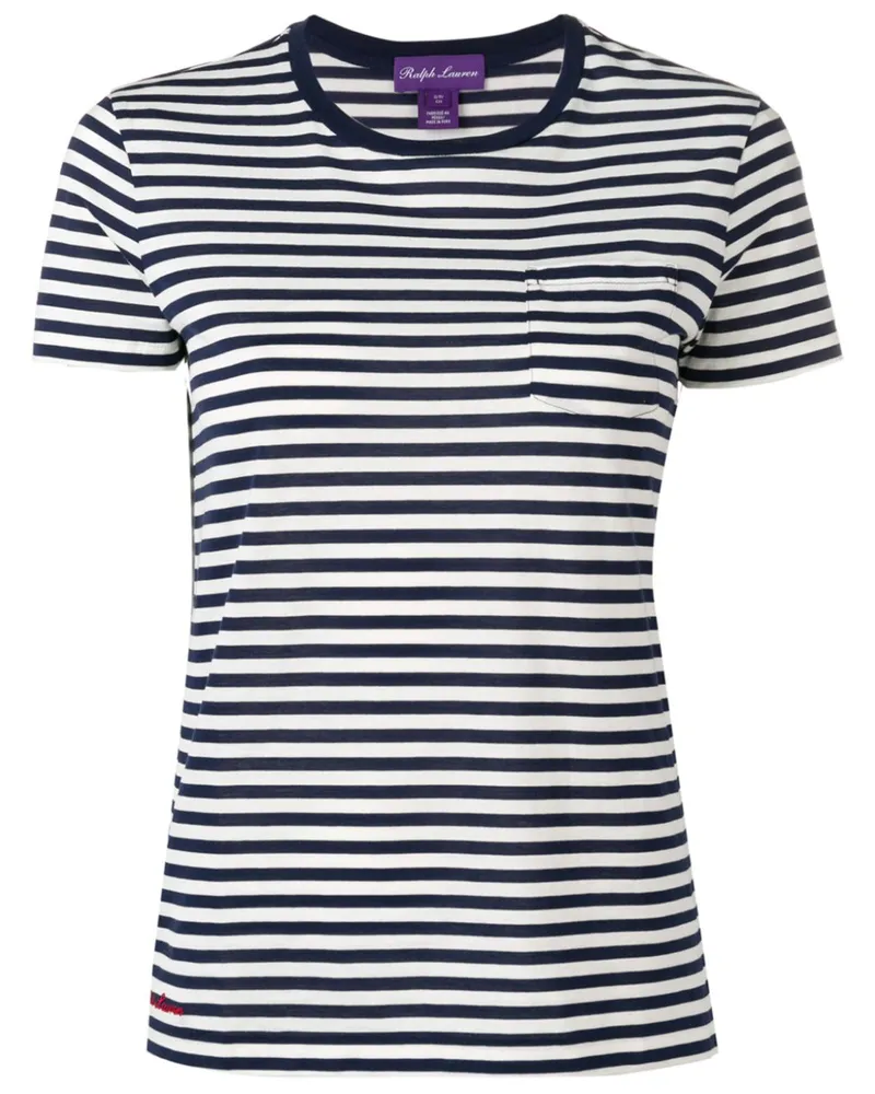 Ralph Lauren Gestreiftes T-Shirt - Blau Blau