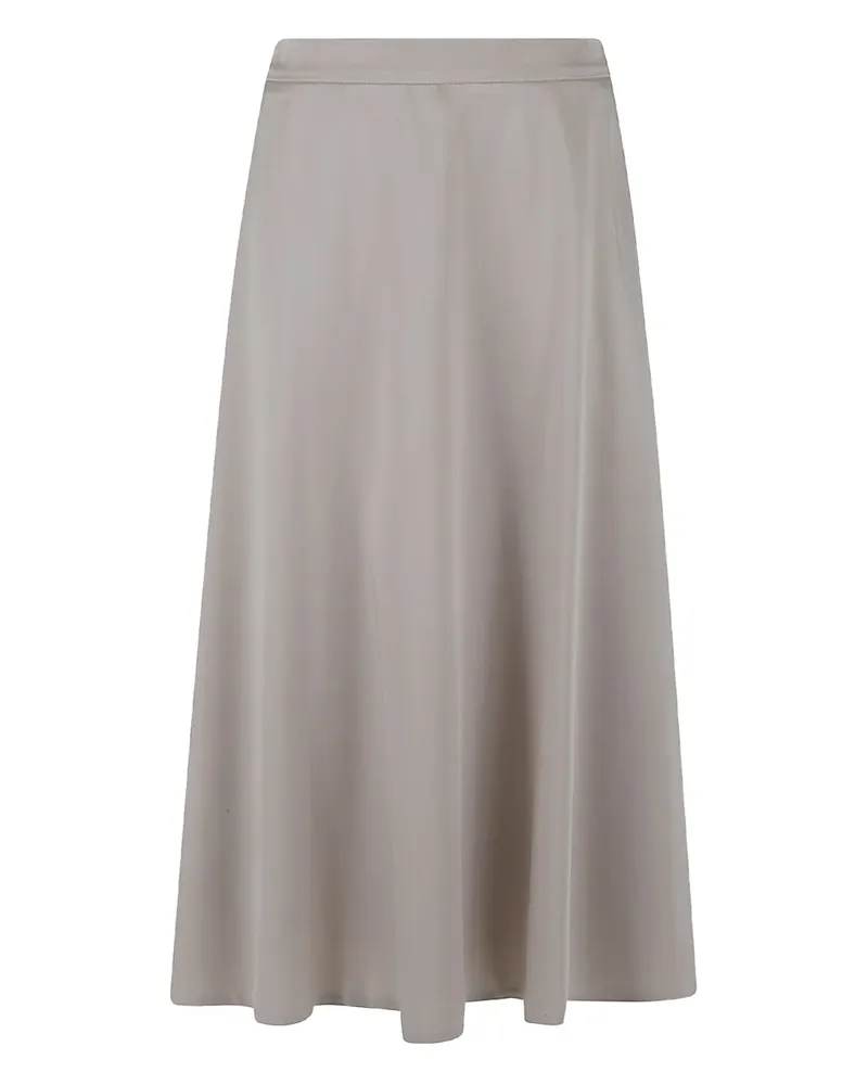 Brunello Cucinelli elasticated-waist midi skirt - Grau Grau