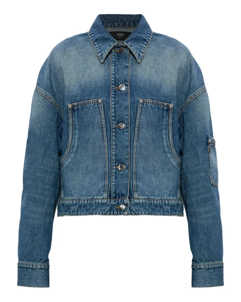 Amiri Jeansjacke im Workwear-Look - Blau Blau