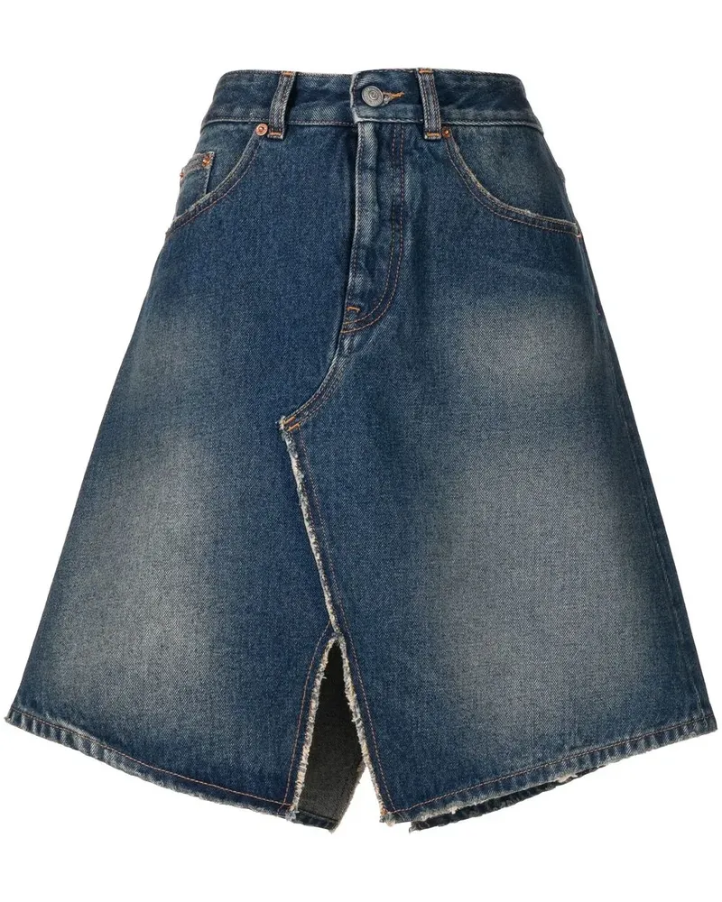Maison Margiela Jeansrock im Distressed-Look - Blau Blau