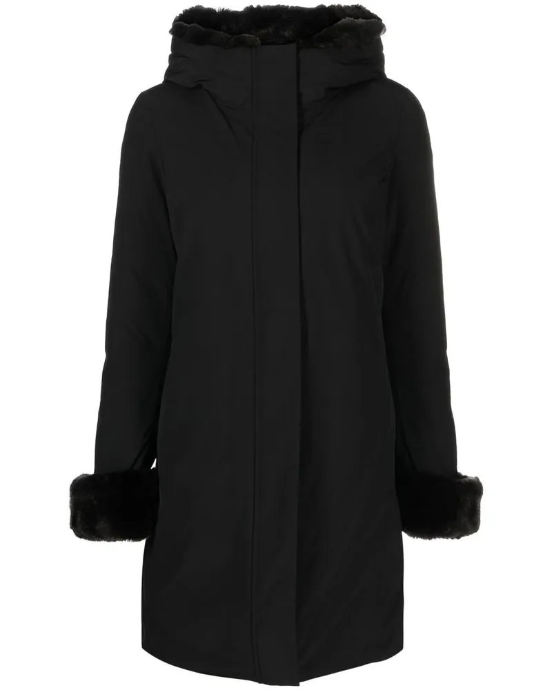 Woolrich Parka mit Kontrastdetails Schwarz