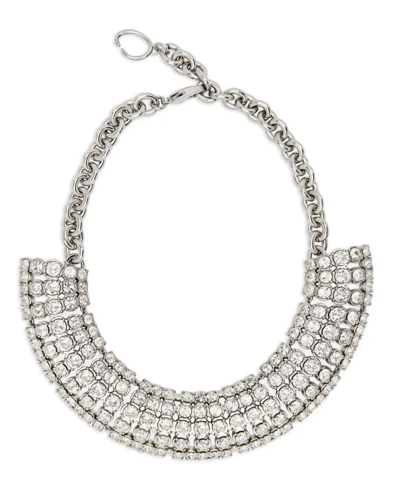 Oscar de la Renta Halskette mit Kristallen - Silber Silber
