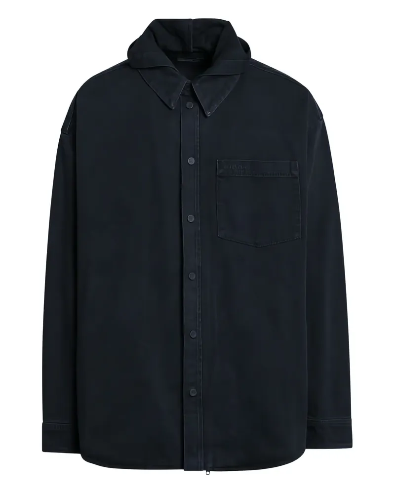 Balenciaga Kapuzenjacke mit Knöpfen - Schwarz Schwarz