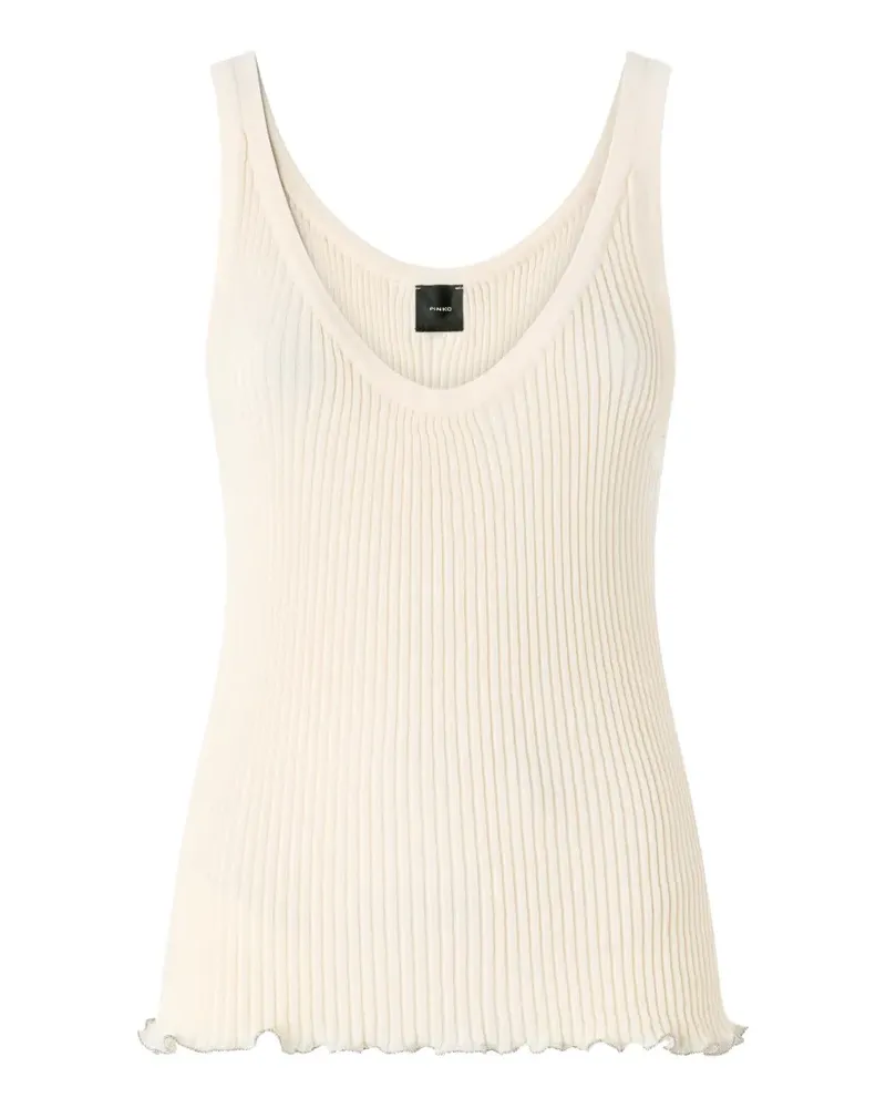 Pinko Geripptes Trägershirt - Nude Nude