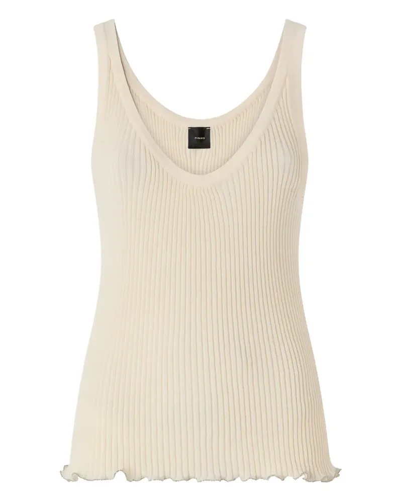 Pinko Geripptes Trägershirt - Nude Nude