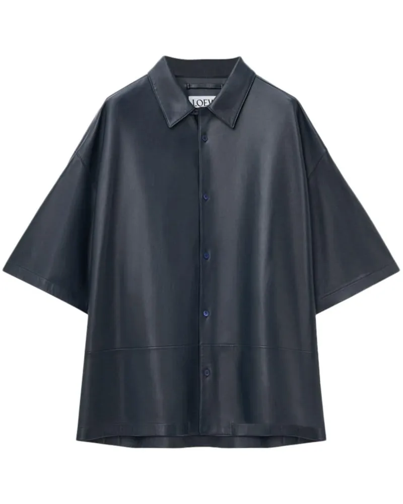 Loewe Hemd aus Leder - Blau Blau