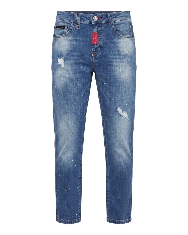 Philipp Plein new tapered fit jeans basic - Blau Blau
