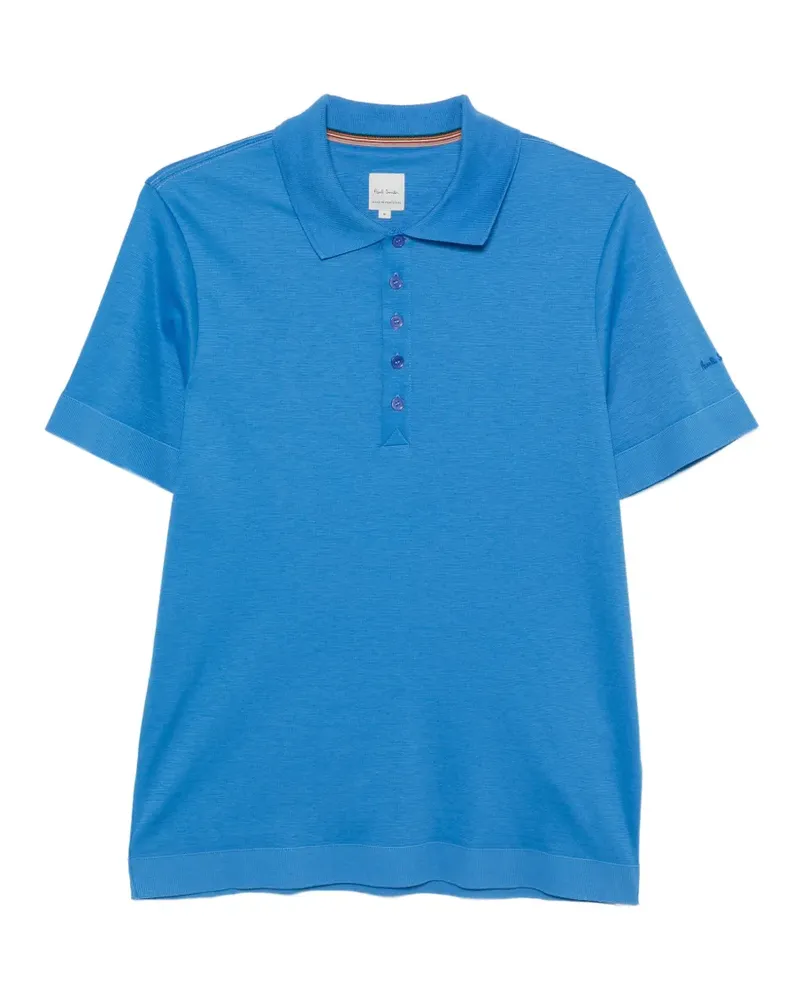 Paul Smith ribbed-knit polo shirt - Blau Blau