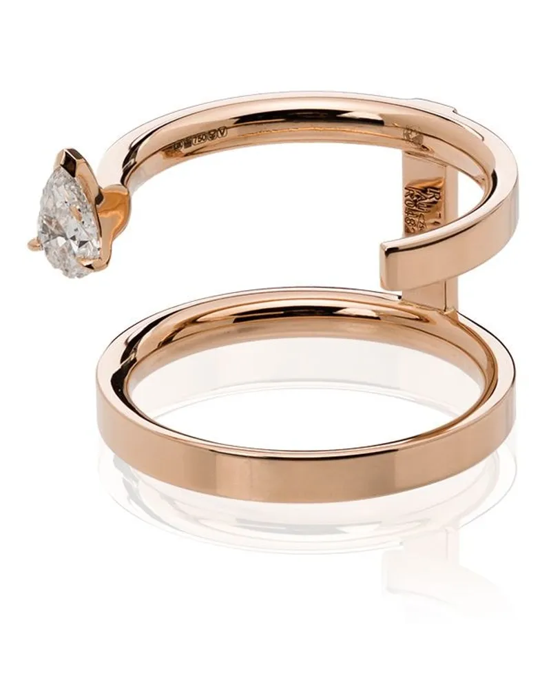 Repossi 18kt 'Serti Sur Vide' Rotgoldring mit Diamanten - Rosa Rosa