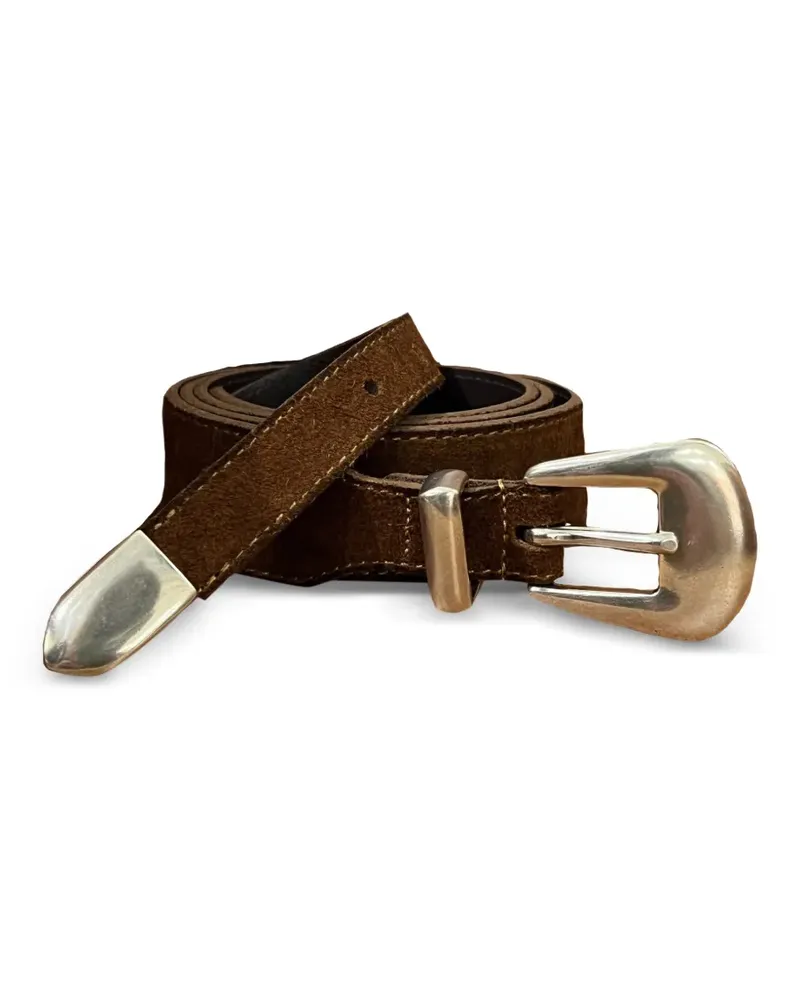 Fortela Phoenix suede buckle belt - Braun Braun