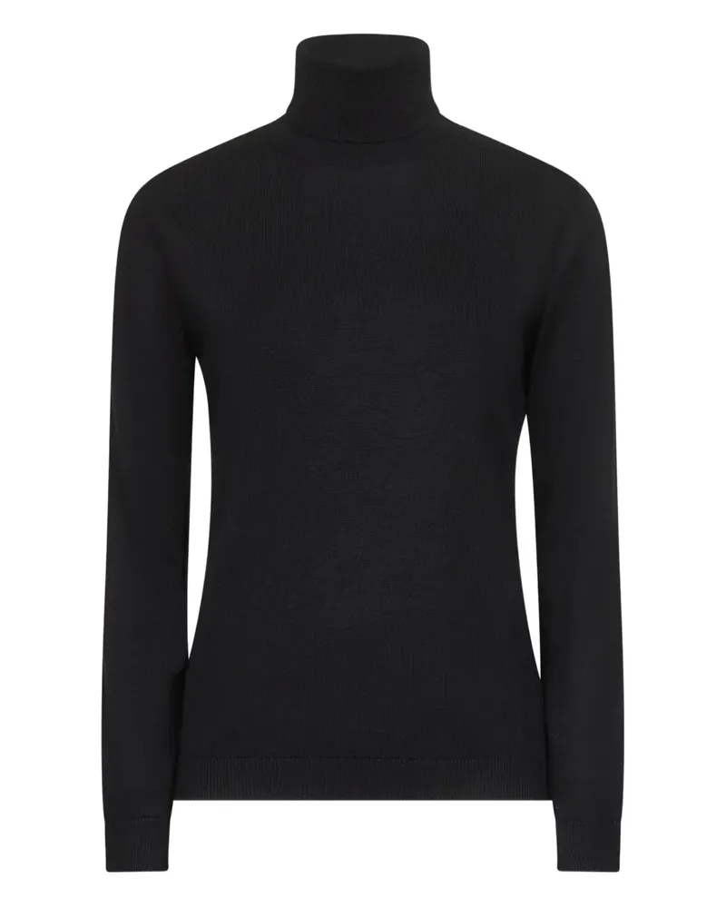 Blanca Rollkragenpullover mit gerippten Bündchen - Schwarz Schwarz