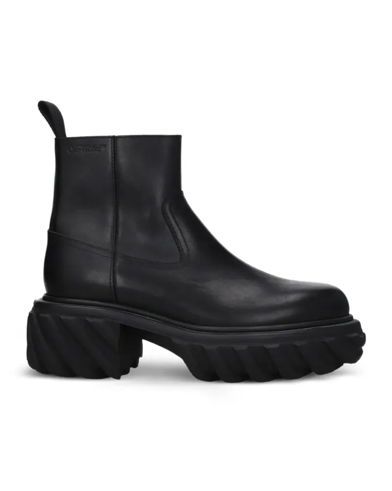OFF-WHITE platform leather boots - Schwarz Schwarz