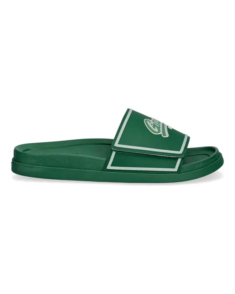Gant logo-patch touch-strap slides - Grün Grün