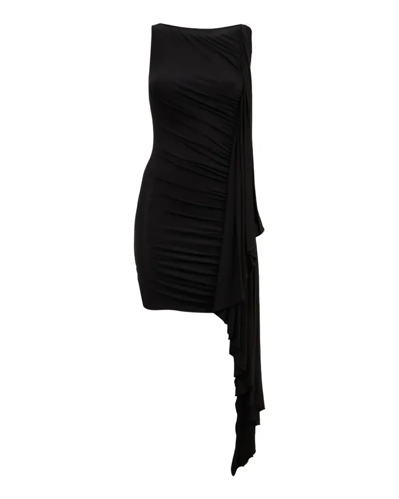 Alexander Wang asymmetric ruched mini dress - Schwarz Schwarz