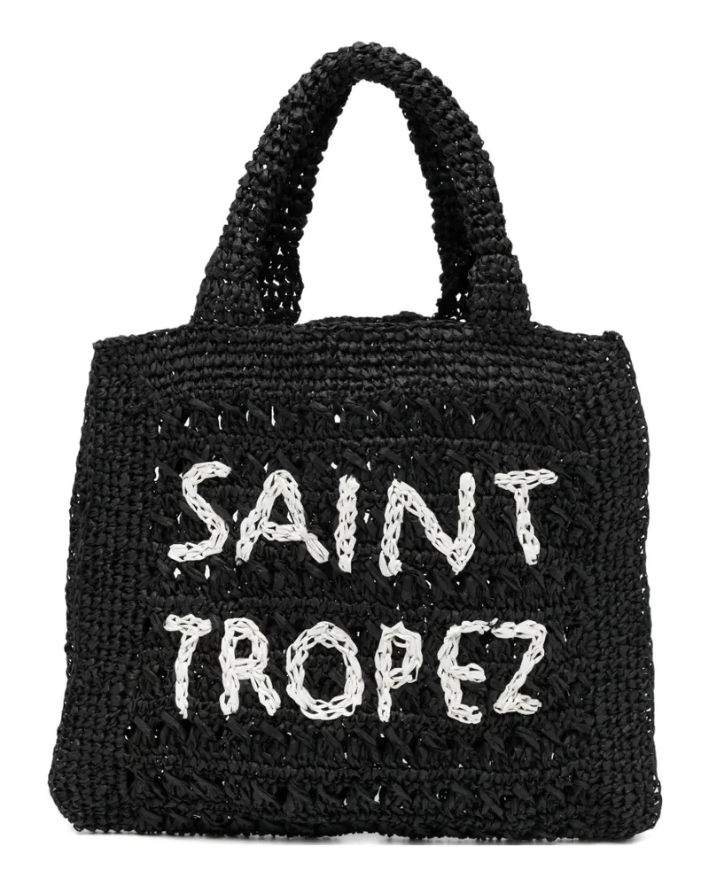 DE SIENA Jute Handtasche - Schwarz Schwarz