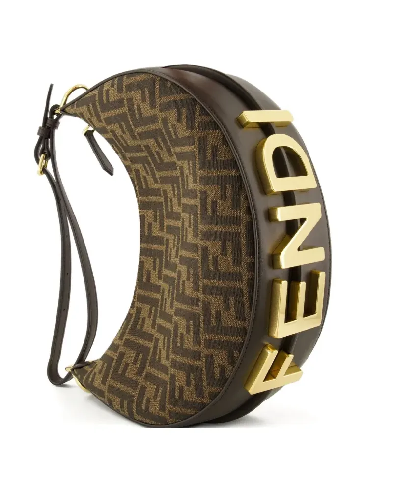 Fendi small graphy shoulder bag - Braun Braun