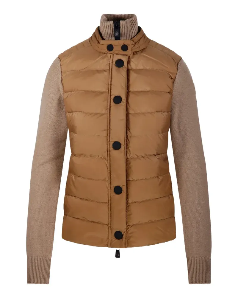 Moncler quilted panelled jacket - Nude Nude