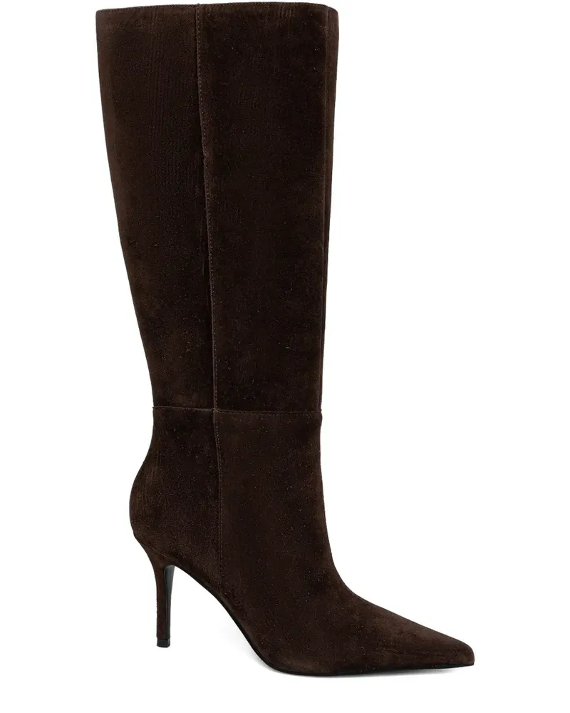 Guess Gressa pointed-toe suede boots - Braun Braun