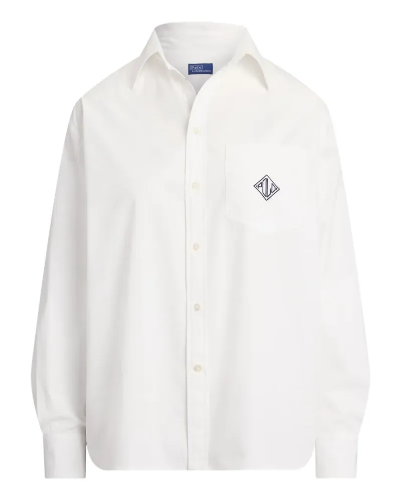 Ralph Lauren Hemd mit Logo-Stickerei - Weiß Weiß