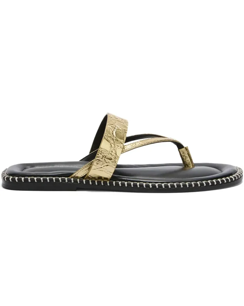 Dries van Noten Sandalen mit strukturierten Riemen - Gold Gold
