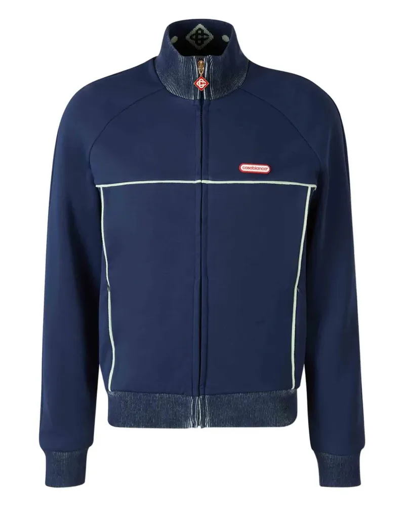 Casablanca Paris Reißverschluss-Sweatshirt mit Stehkragen - Blau Blau