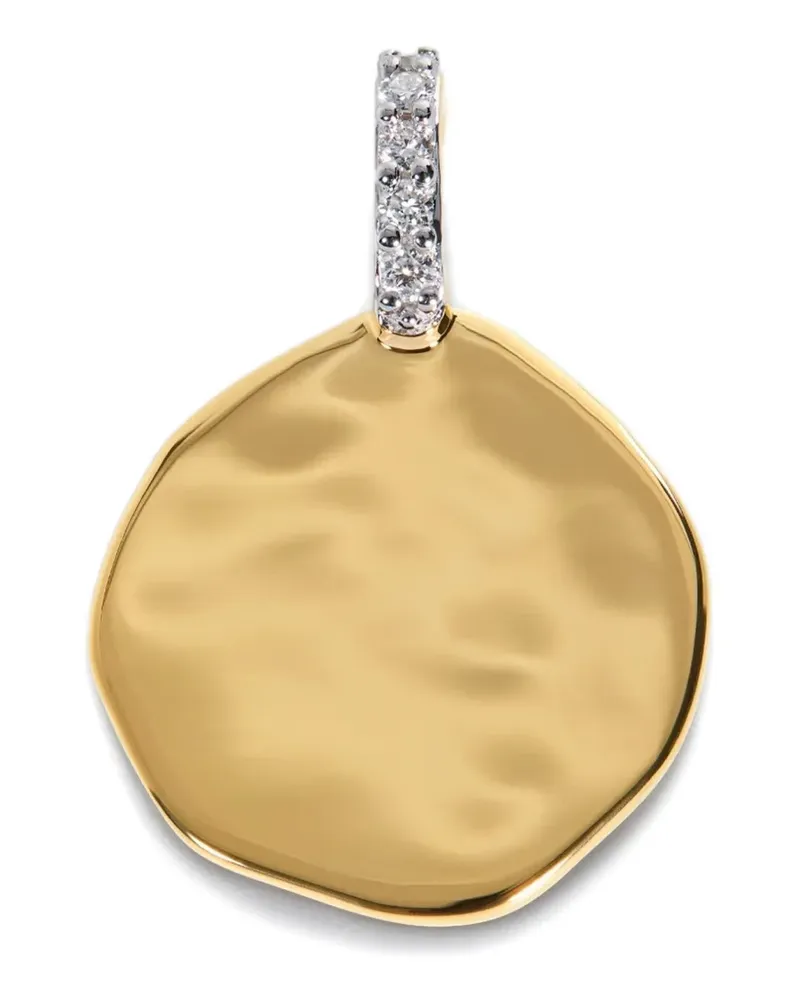Monica Vinader Münz-Anhänger mit Diamant - Gold Gold