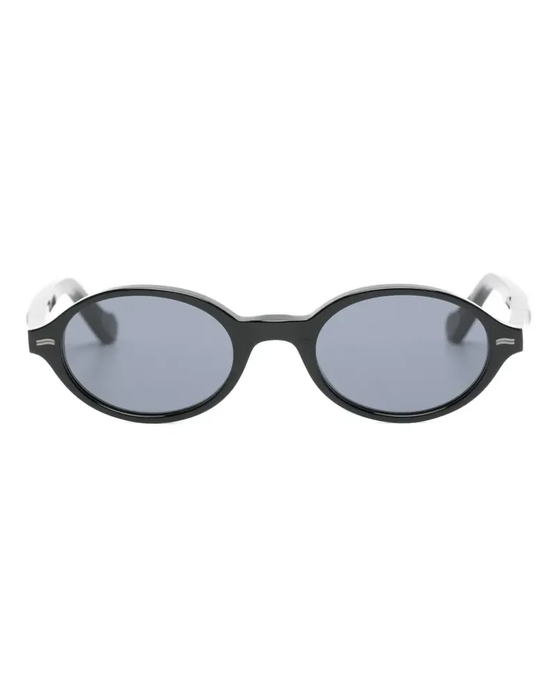 Kyme Russell Sonnenbrille mit rundem Gestell - Schwarz Schwarz