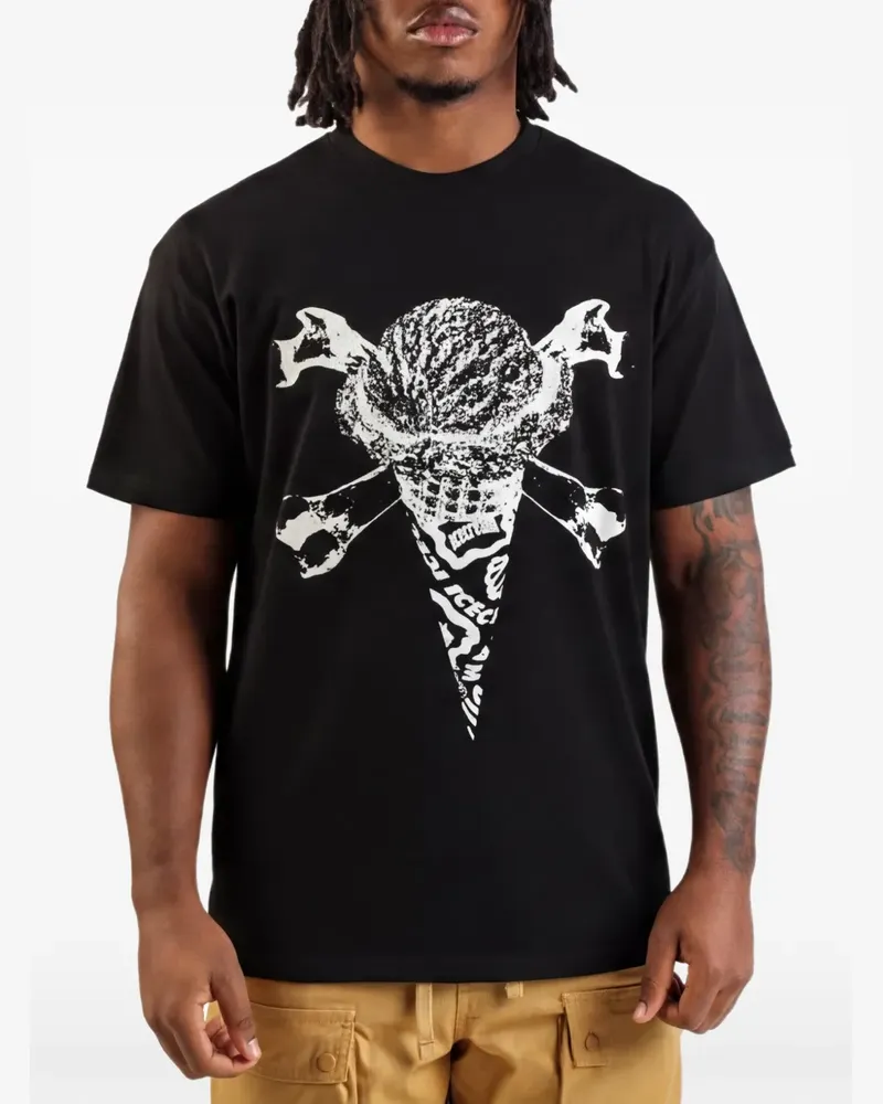 ICECREAM Kurzärmeliges Bones T-Shirt - Schwarz Schwarz