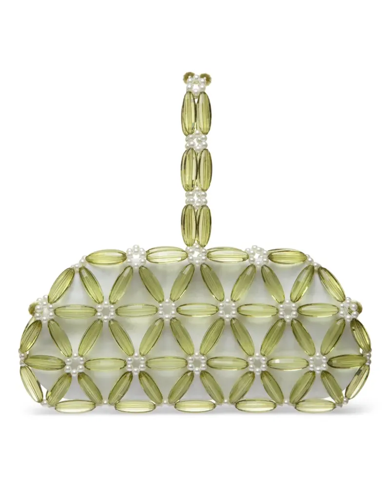 0711 Tebea Tote Bag mit Perlen - Grün Grün