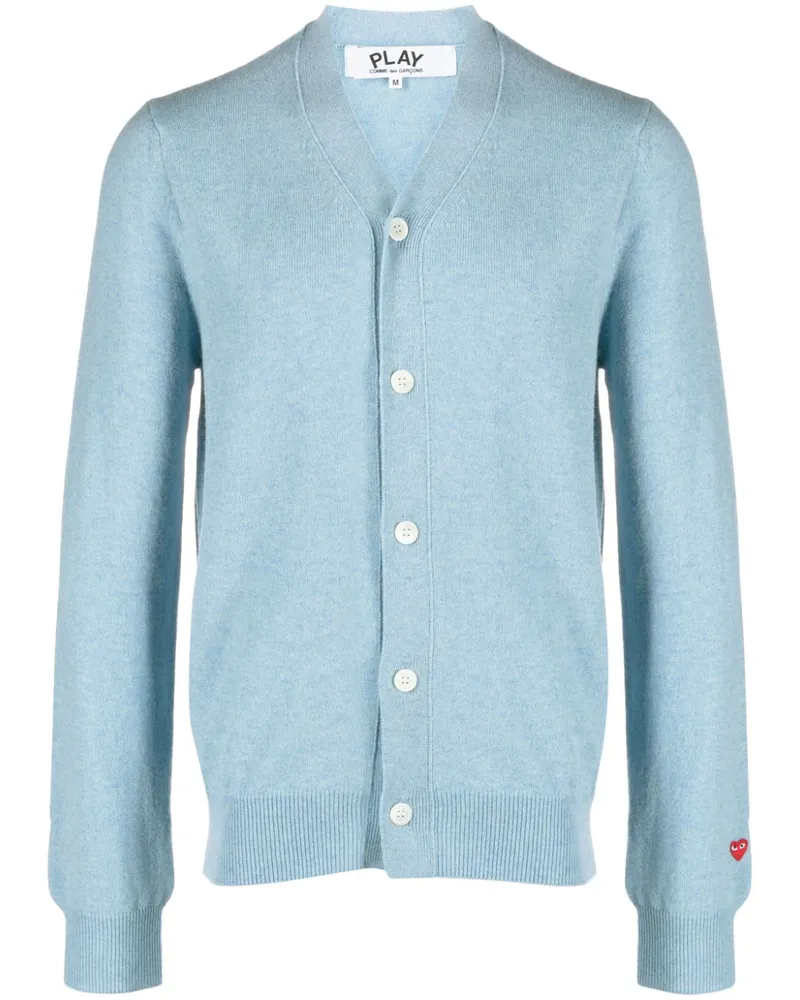 Comme des Garçons Cardigan mit V-Ausschnitt - Blau Blau