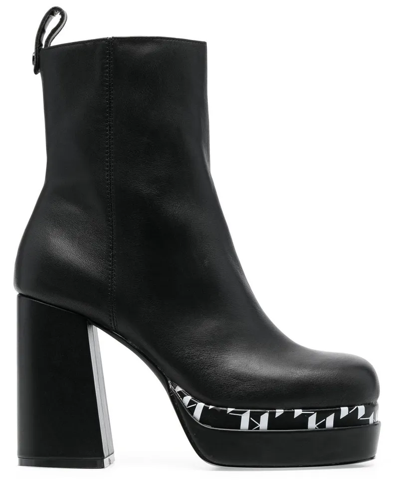 Karl Lagerfeld Stiefel mit Monogramm-Print - Schwarz Schwarz