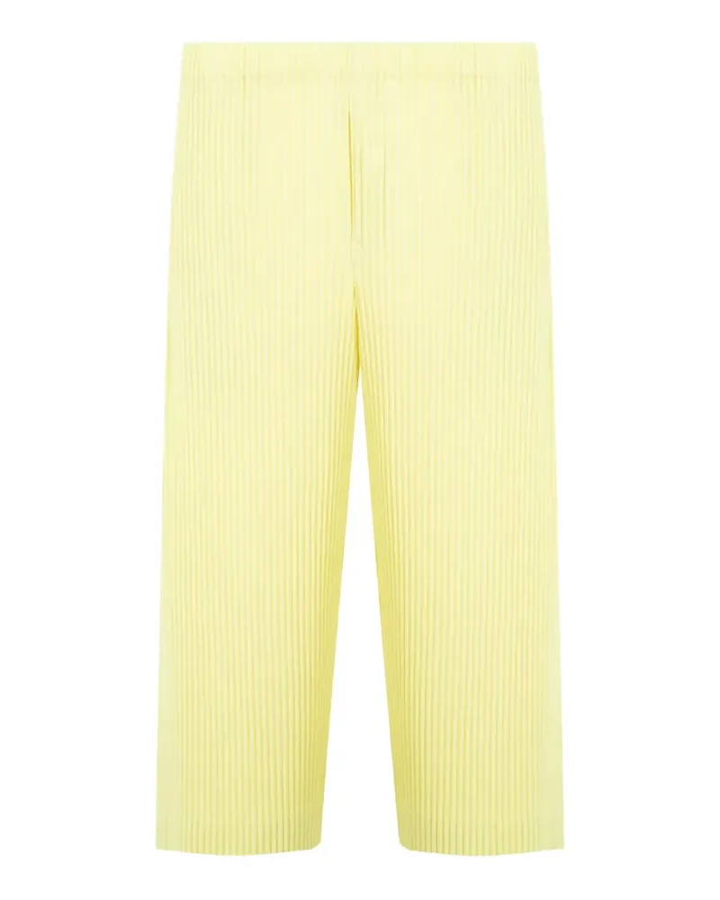 Issey Miyake plissé-effect trousers - Gelb Gelb