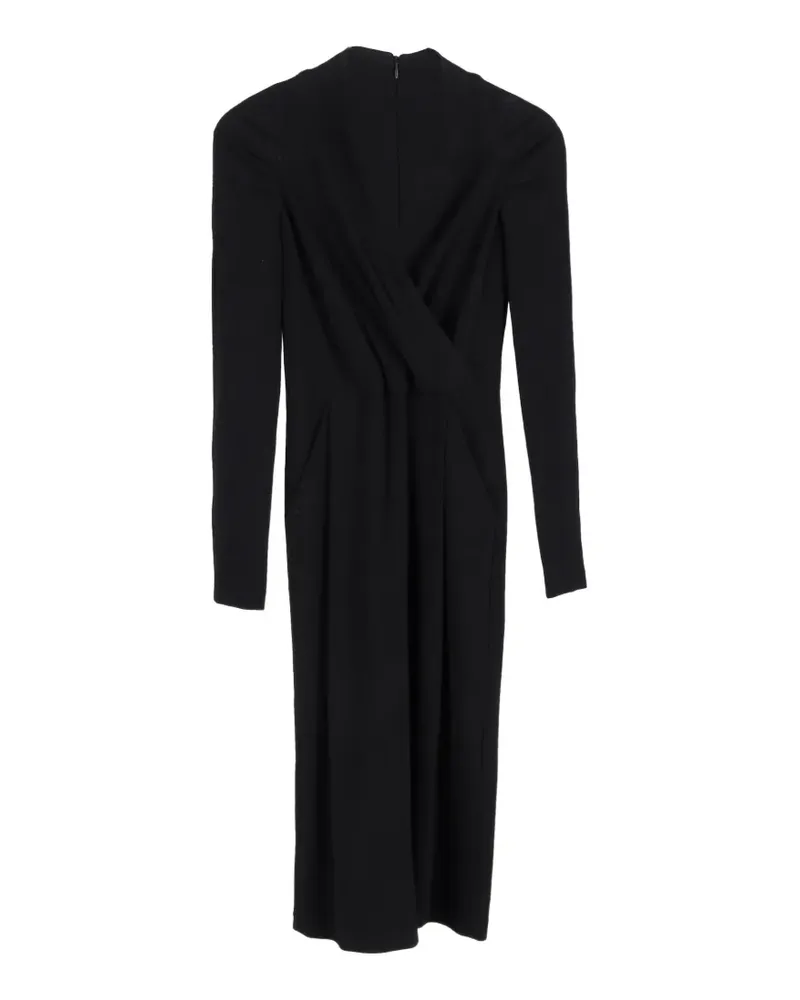 Emporio Armani Midikleid mit langen Ärmeln - Schwarz Schwarz