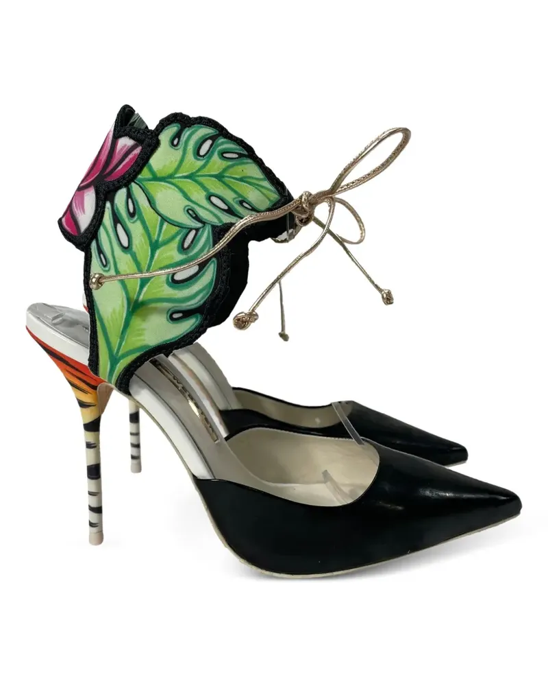 Sophia Webster Pumps mit Blattdetail - Schwarz Schwarz