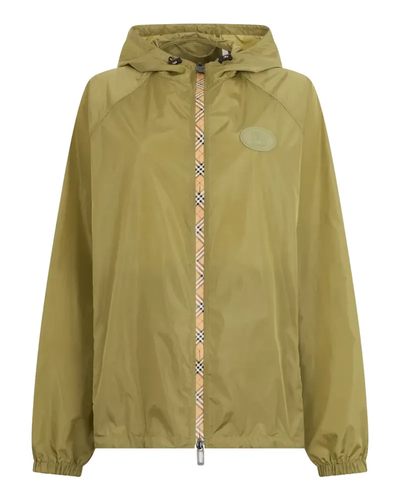 Burberry adjustable hood zip jacket - Grün Grün