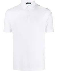 Zanone Klassisches Poloshirt Weiß