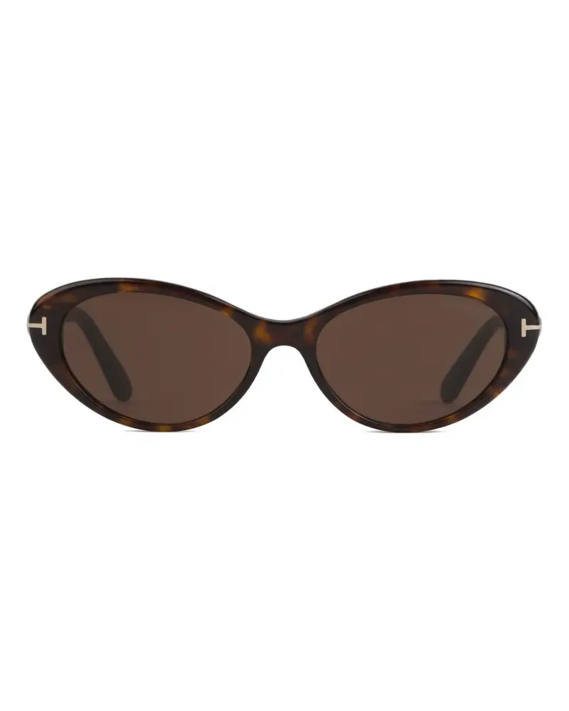 Tom Ford Cat-Eye-Sonnenbrille in Schildpattoptik - Braun Braun
