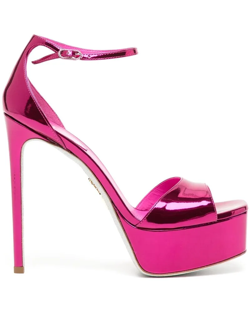 René Caovilla Anastasia Plateau-Sandalen 130mm - Rosa Rosa