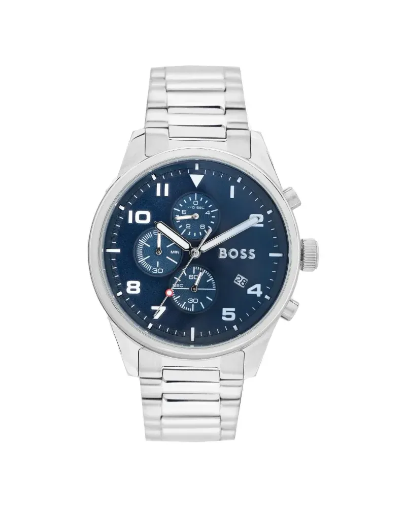 HUGO BOSS Edelstahl 44mm - Silber Silber