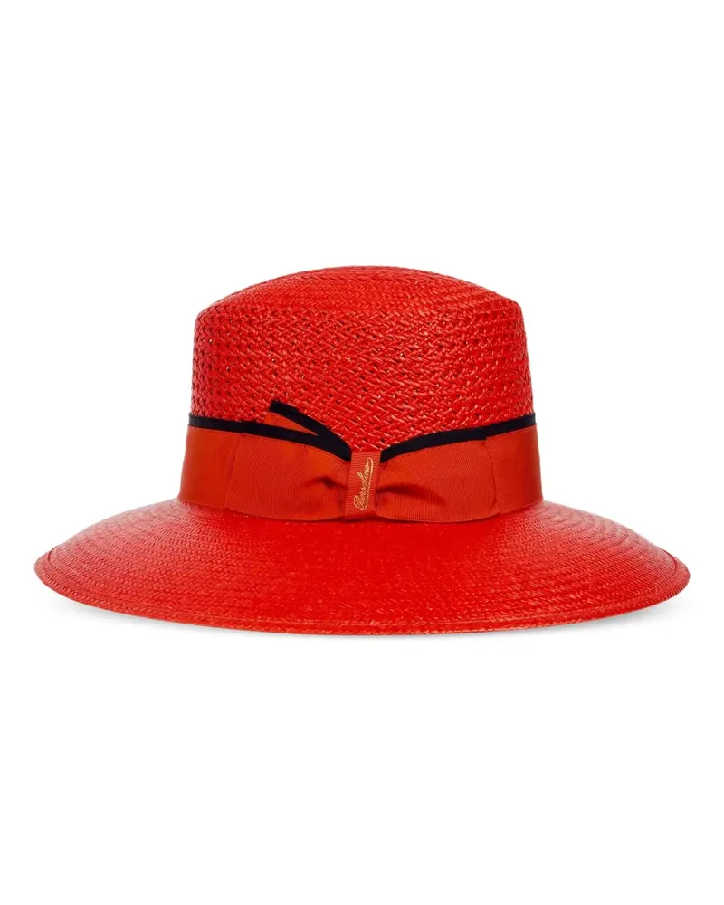 Borsalino Claudette Panama Hut mit breiter Krempe - Rot Rot