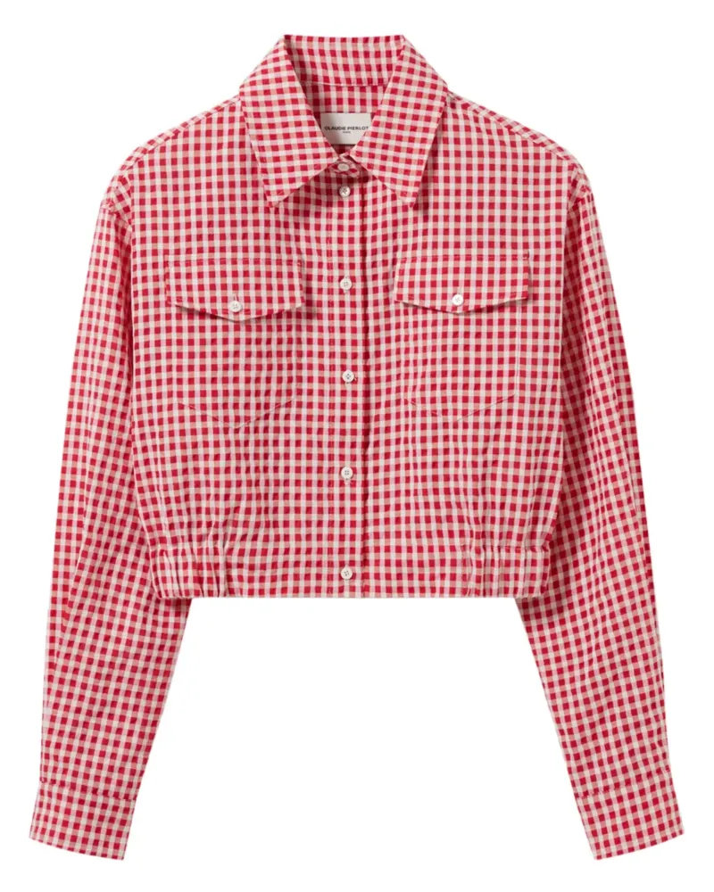 Claudie Pierlot Hemd mit Vichy-Karo - Rot Rot