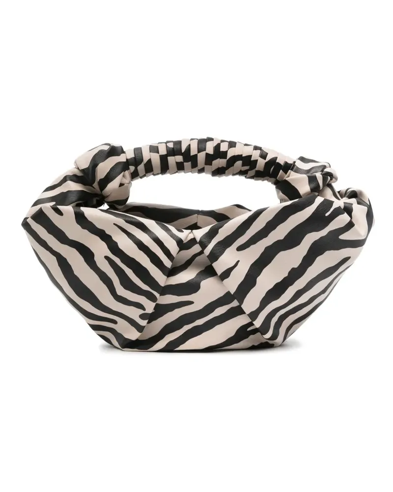 Simon Miller Beuteltasche mit Zebra-Print - Schwarz Schwarz