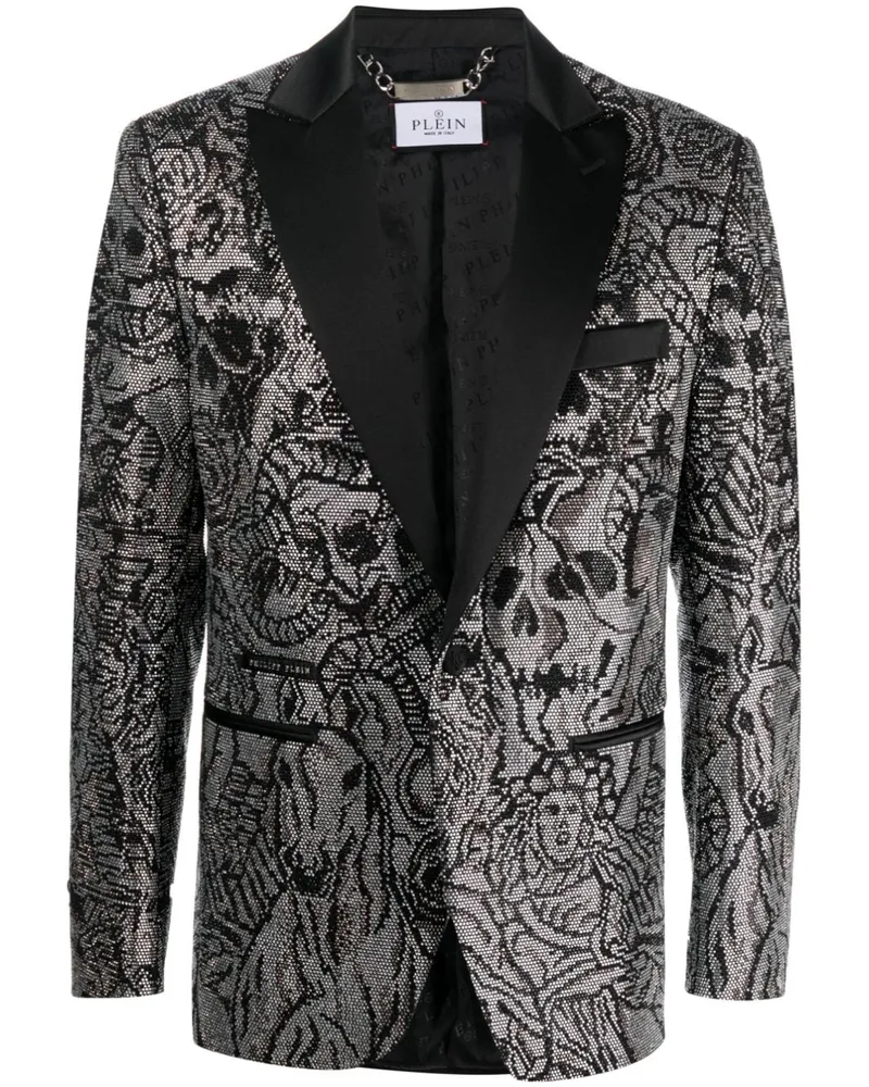 Philipp Plein Lord Fit Sakko mit Tattoo-Muster - Schwarz Schwarz