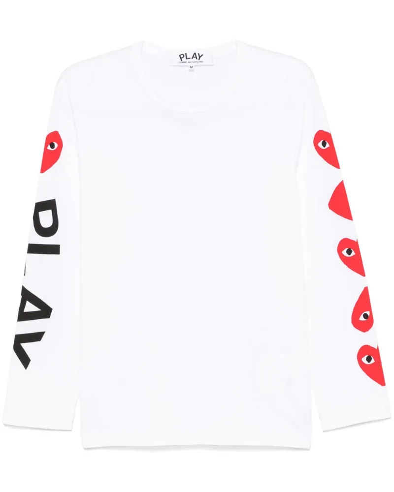 Comme des Garçons T-Shirt mit Herz-Print - Weiß Weiß