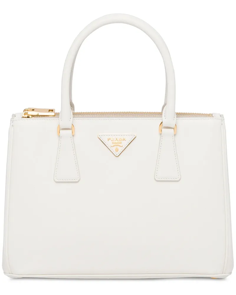 Prada Mittelgroße Galleria Handtasche aus Leder - Weiß Weiß