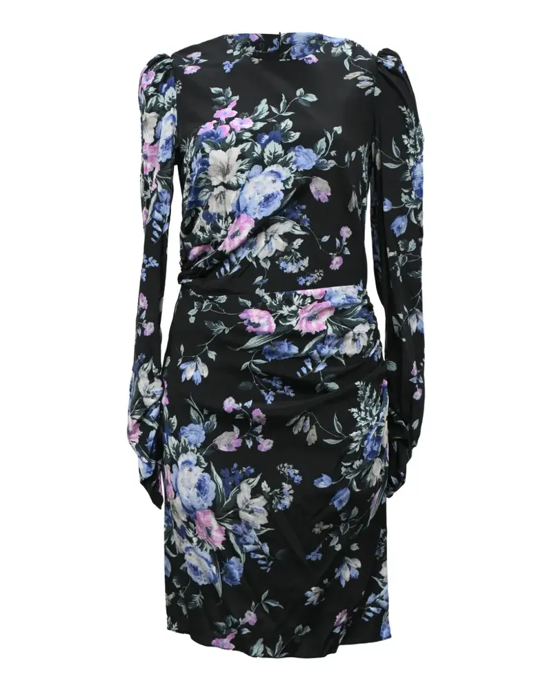Zimmermann floral-print ruffled mini dress - Schwarz Schwarz