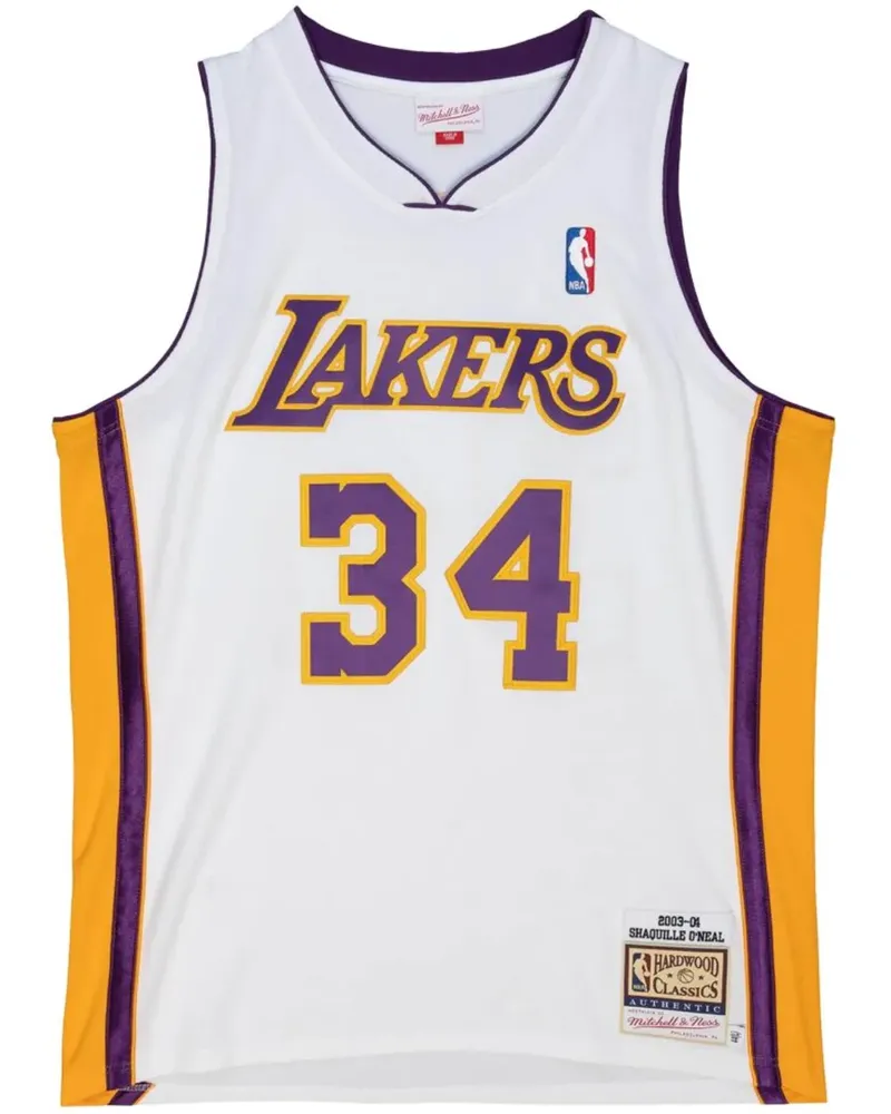 Mitchell & Ness NBA LA Lakers 03-04 Shaquille O'Neal Trikot - Weiß Weiß