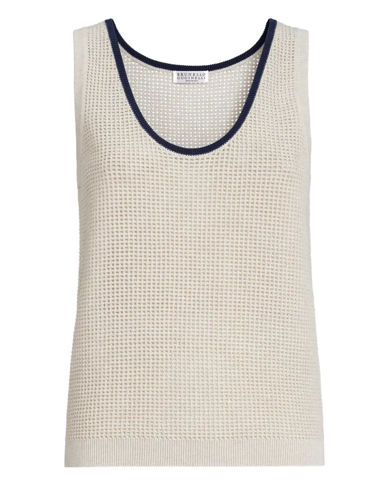 Brunello Cucinelli Trägershirt mit U-Ausschnitt - Nude Nude