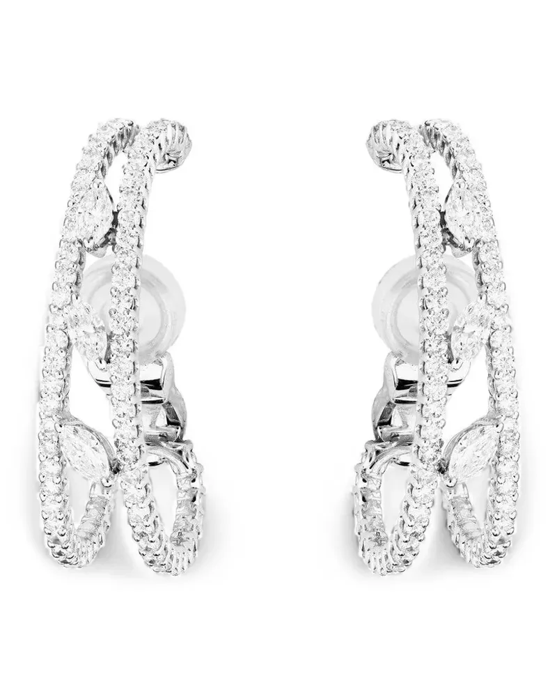 YEPREM diamond hoop earrings - Silber Silber
